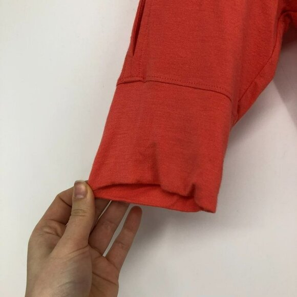 DKNY coral 1/3 short slit sleeves scoop neck t-shirt small - Picture 9 of 14